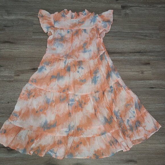 Anthropologie Current Air size S Lightweight Flare Sun Dress Flutter sleeve - Picture 3 of 4